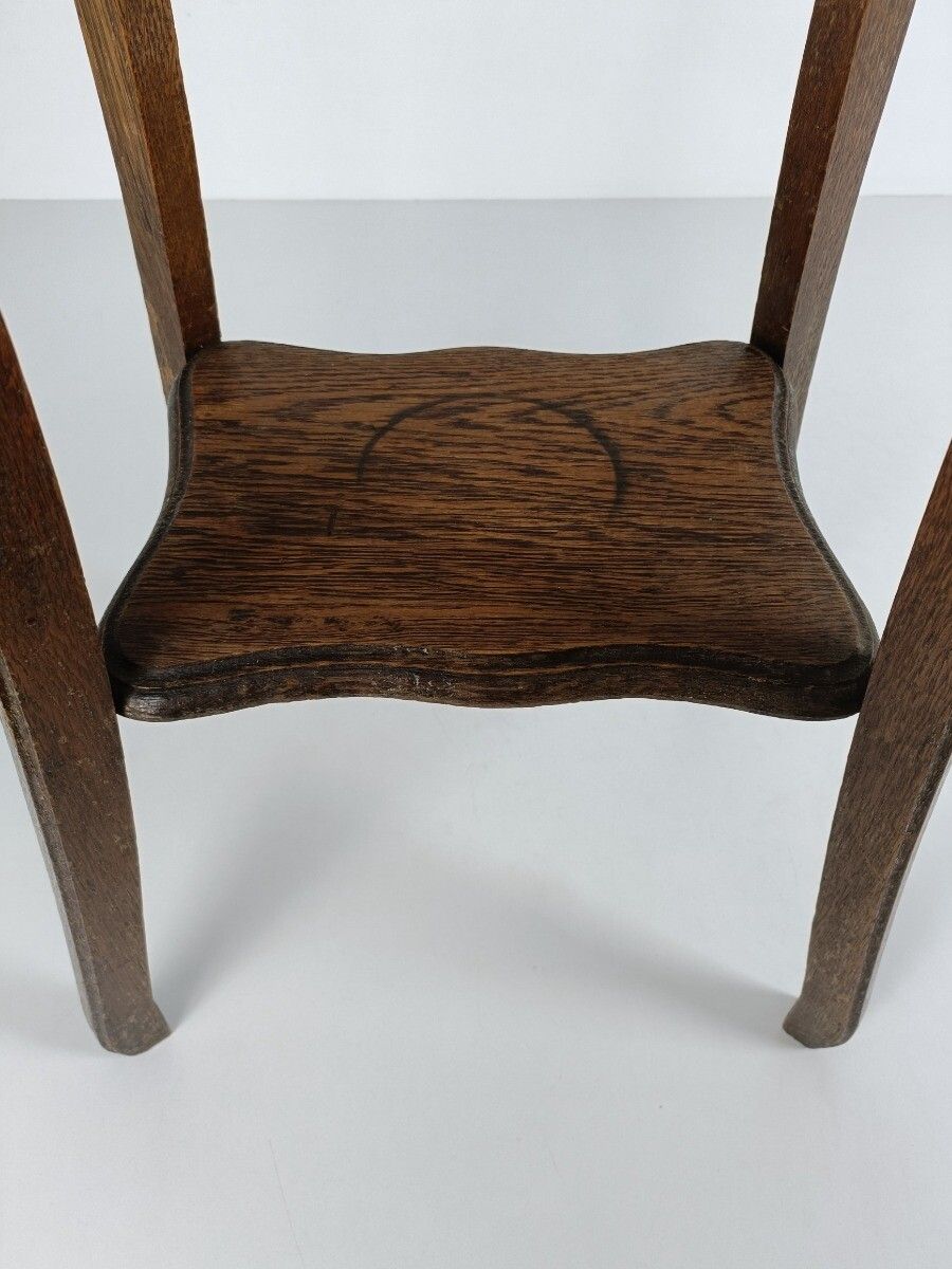 Art Nouveau Pedestal Table Plant Two Tier  Flower Stand Side Table Country Farmh photo vinterior