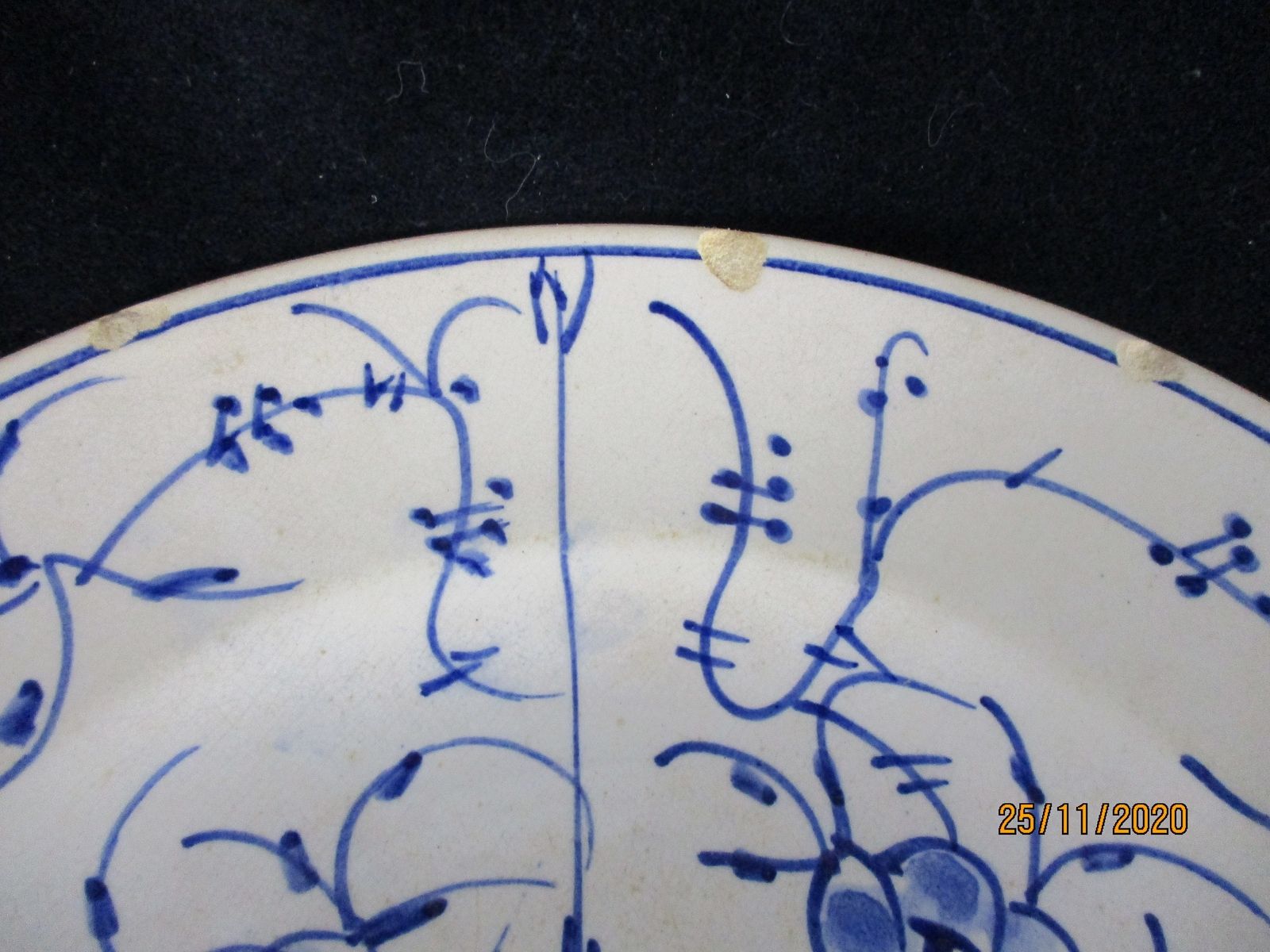 2 Dinner Plates Antique Royal Copenhagen Blue Fluted Marked Sarreguemines photo Home Decor