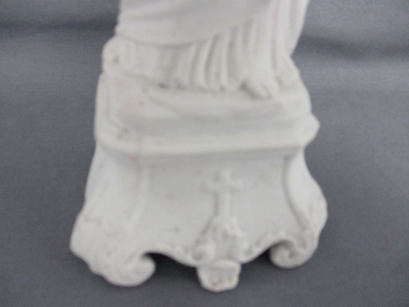 Antique Bisque Porcelain Statue Virgin Our Lady Mary Madonna With Infant Jesus G photo for sale