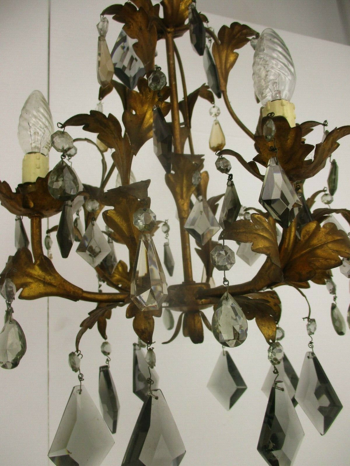 Banci Firenze  Chandelier Prisms 4 Lights Hollywood Regency Italy Gorgeous photo vinterior