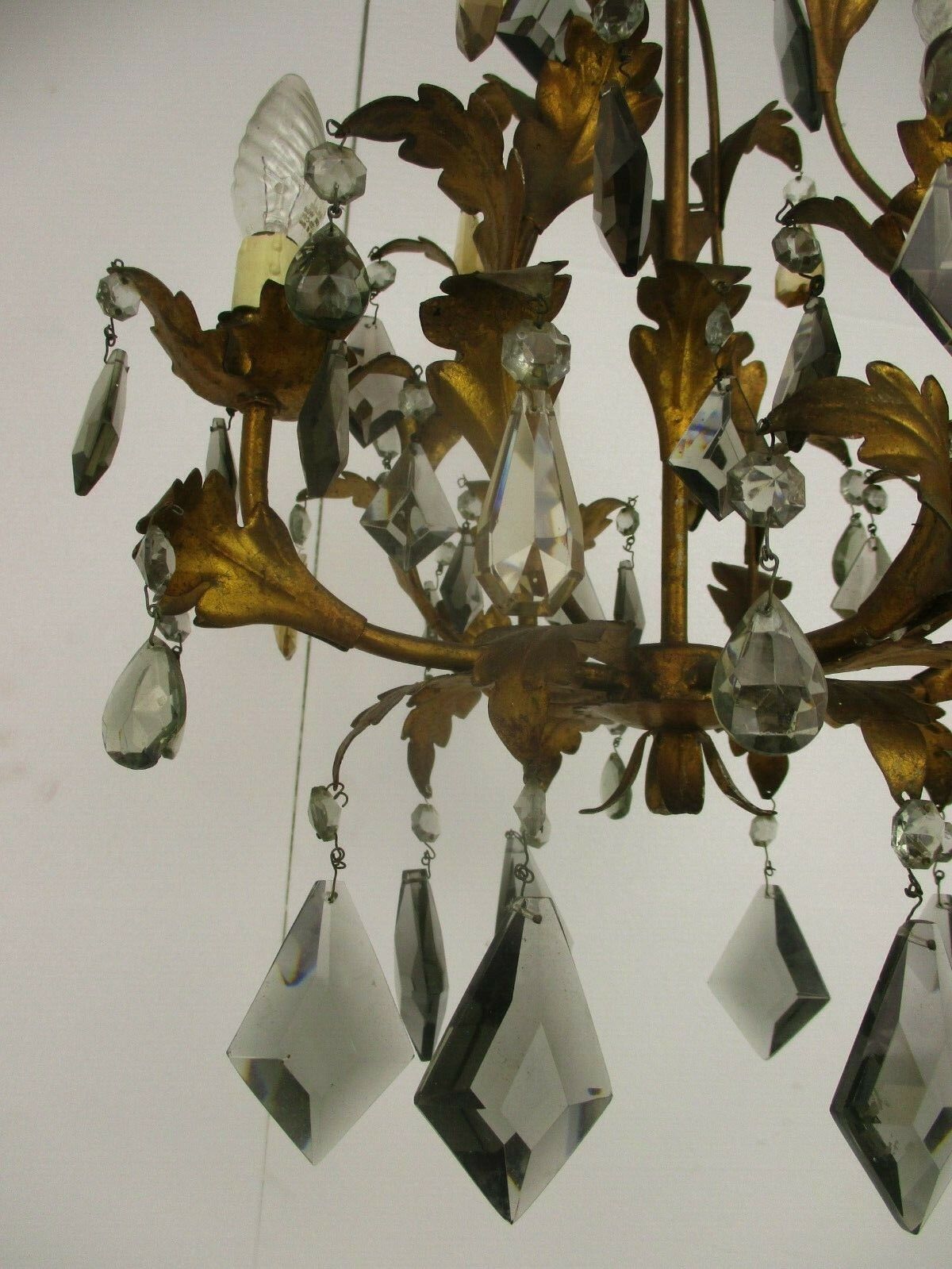 Banci Firenze  Chandelier Prisms 4 Lights Hollywood Regency Italy Gorgeous photo vintage