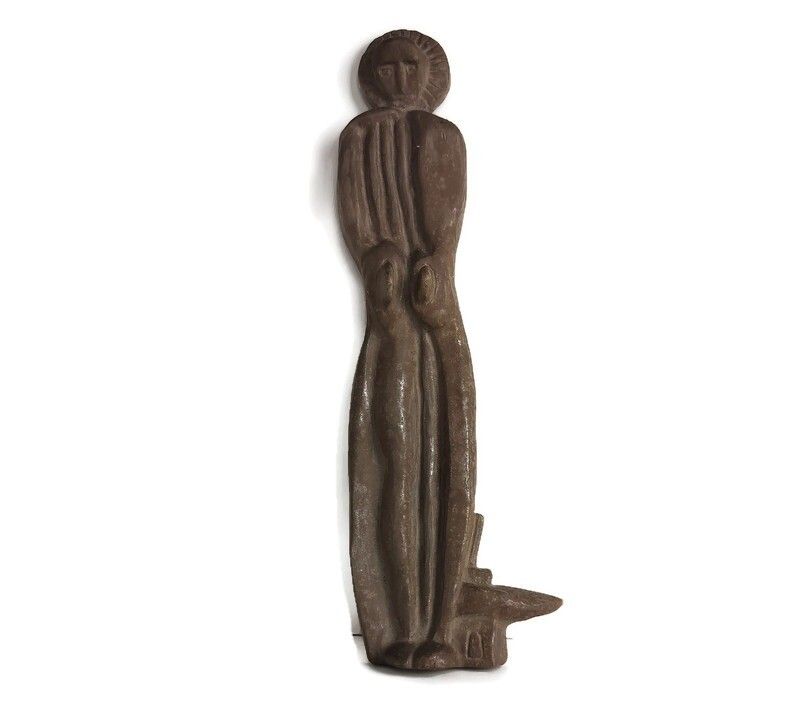 Ceramic Wall Hanging  Era Perignem Saint Eligius Eloy Bishop Noyon Collector Vin