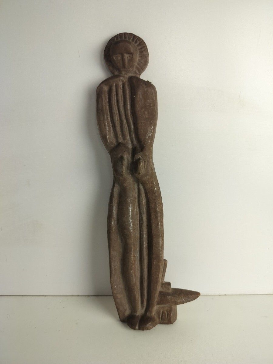 Ceramic Wall Hanging  Era Perignem Saint Eligius Eloy Bishop Noyon Collector Vin photo furniture