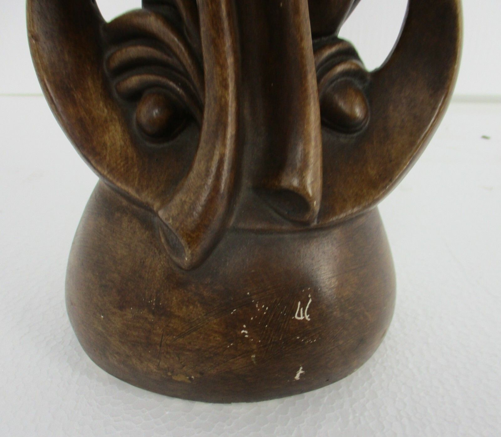 Xl  Art Nouveau Deco Plaster Statue Virgin Mary Infant Child Madonna Tenderness photo for sale