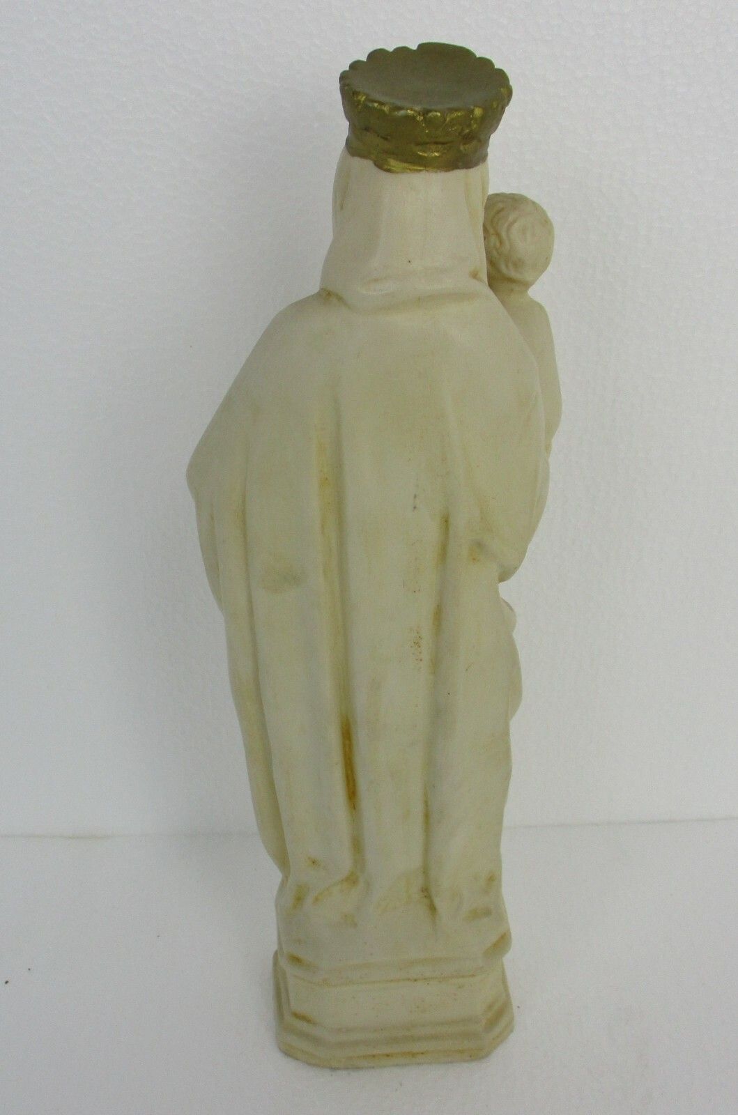 photo furniture Virgin Mary Madonna And Infant Child Jesus Resin Bible Golden Crown Statue