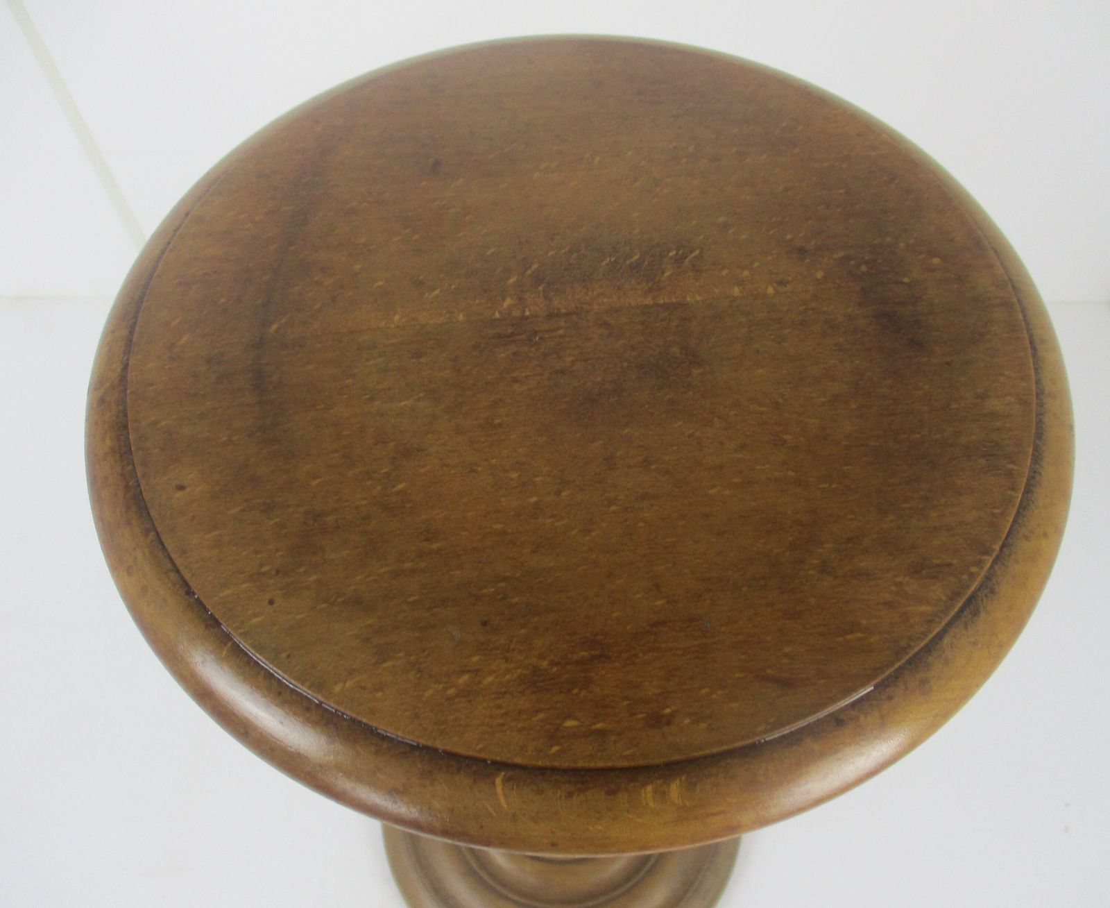 Large Hand Carved Wood Barley Twist Side Display Wine Table Pedestal Plant Stand photo vinterior