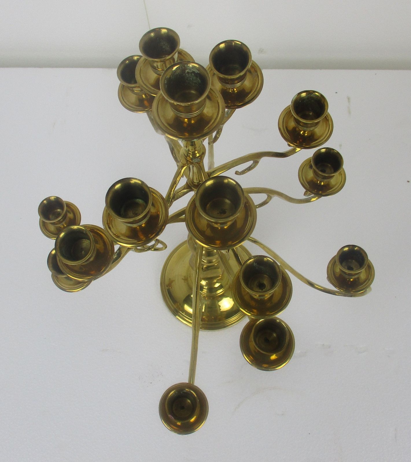 Candle Holder Candle Stick Candelabra 4 Tier 17 Candles!! Gorgeous Rare Brass photo Home Decor