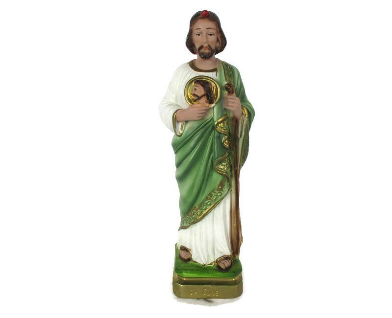 Vintage Statue Saint Jude Thaddeus Patron Saint Hopeless Cases Apostle Plaster