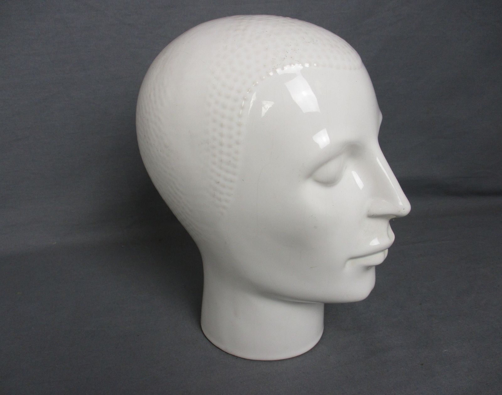 Vintage White Ceramic Display Female  Mannequin Head Vanity Display Model photo 101.0