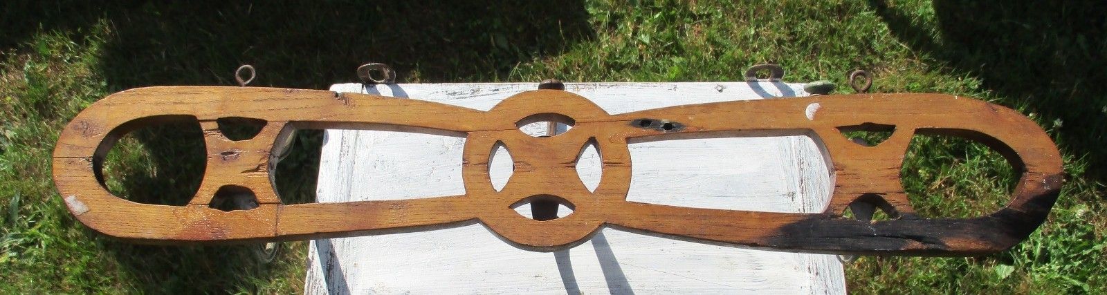 Vintage Coat Rack Kitchen Rack 3 Iron Hooks Industrial Style Wood photo vinterior
