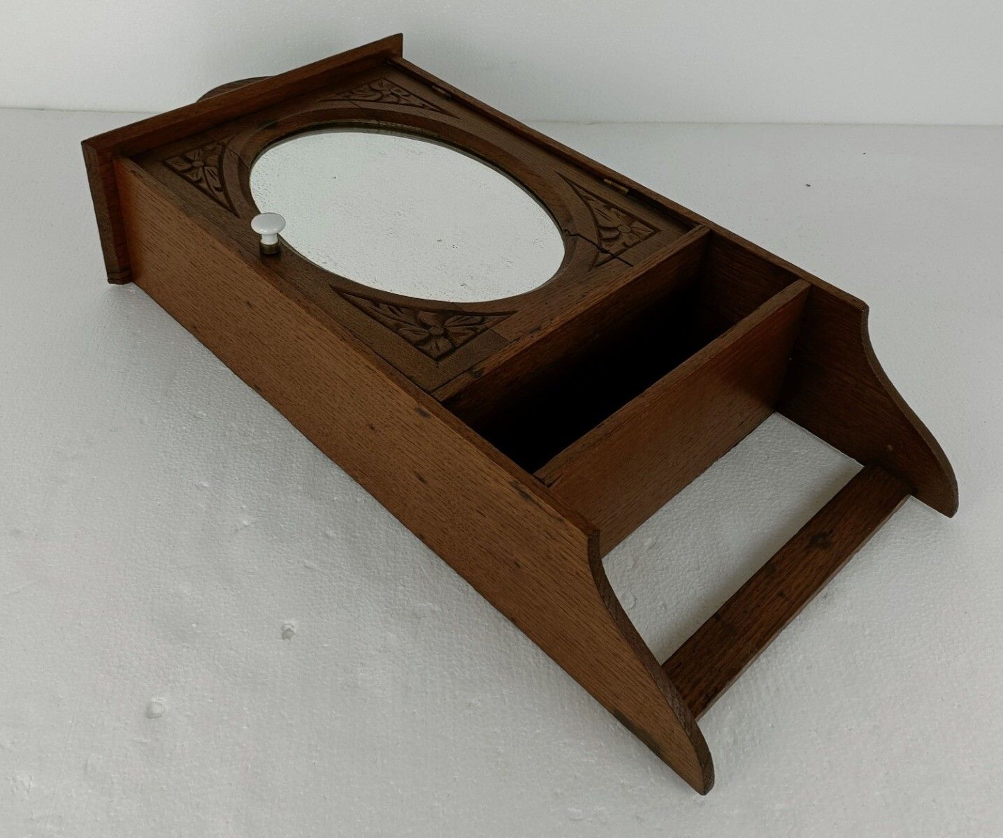 Art Deco Kitchen Apothecary Medicine Bathroom Cabinet Oval Mirror photo Furniture
