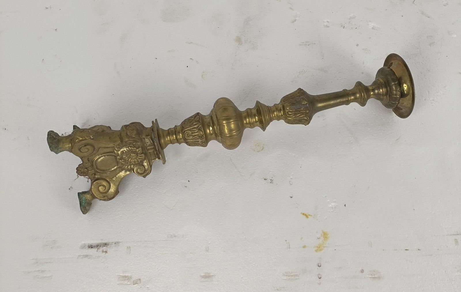 Antique Candle Holder Candle Stick Church  Chapel Altar Monastery Brass Gothic L photo buy
