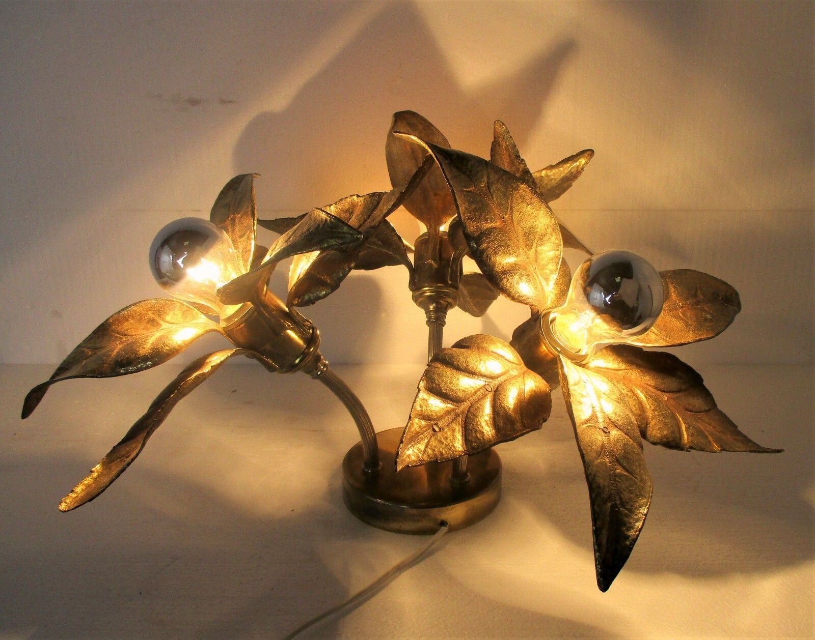 Willy Daro Design Wall Ceiling Sconce Light Modernist  Gold Leafs Plafonnière photo furniture