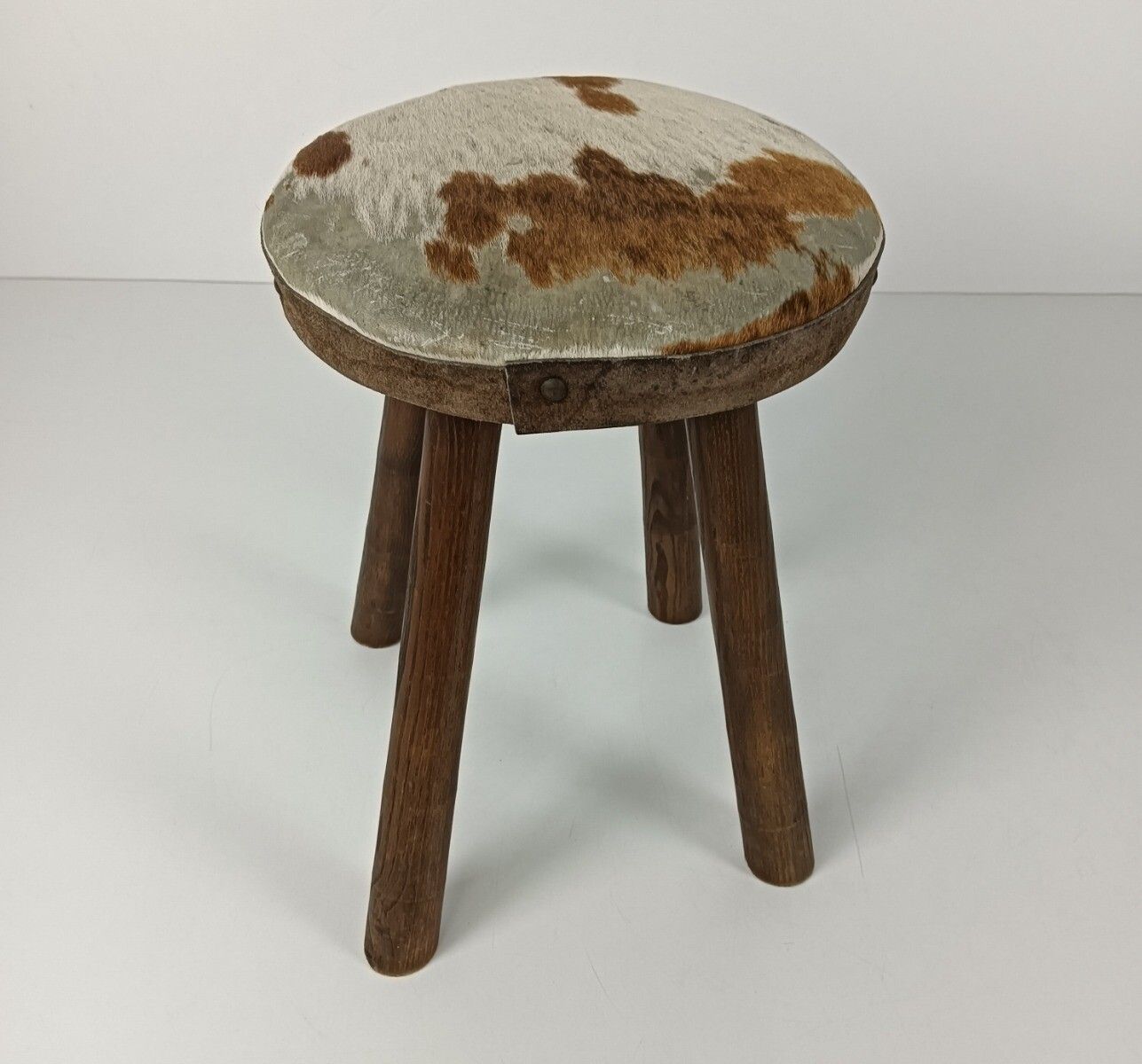 Milking Stool Farmhouse Country Barn Style French  Side Display Table Pedestal photo Furniture