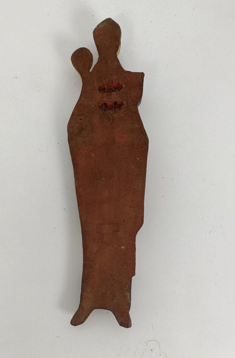 Ceramic Wall Hanging Perignem Marked Saint Eligius Eloy Bishop Noyon Collector photo 223.0