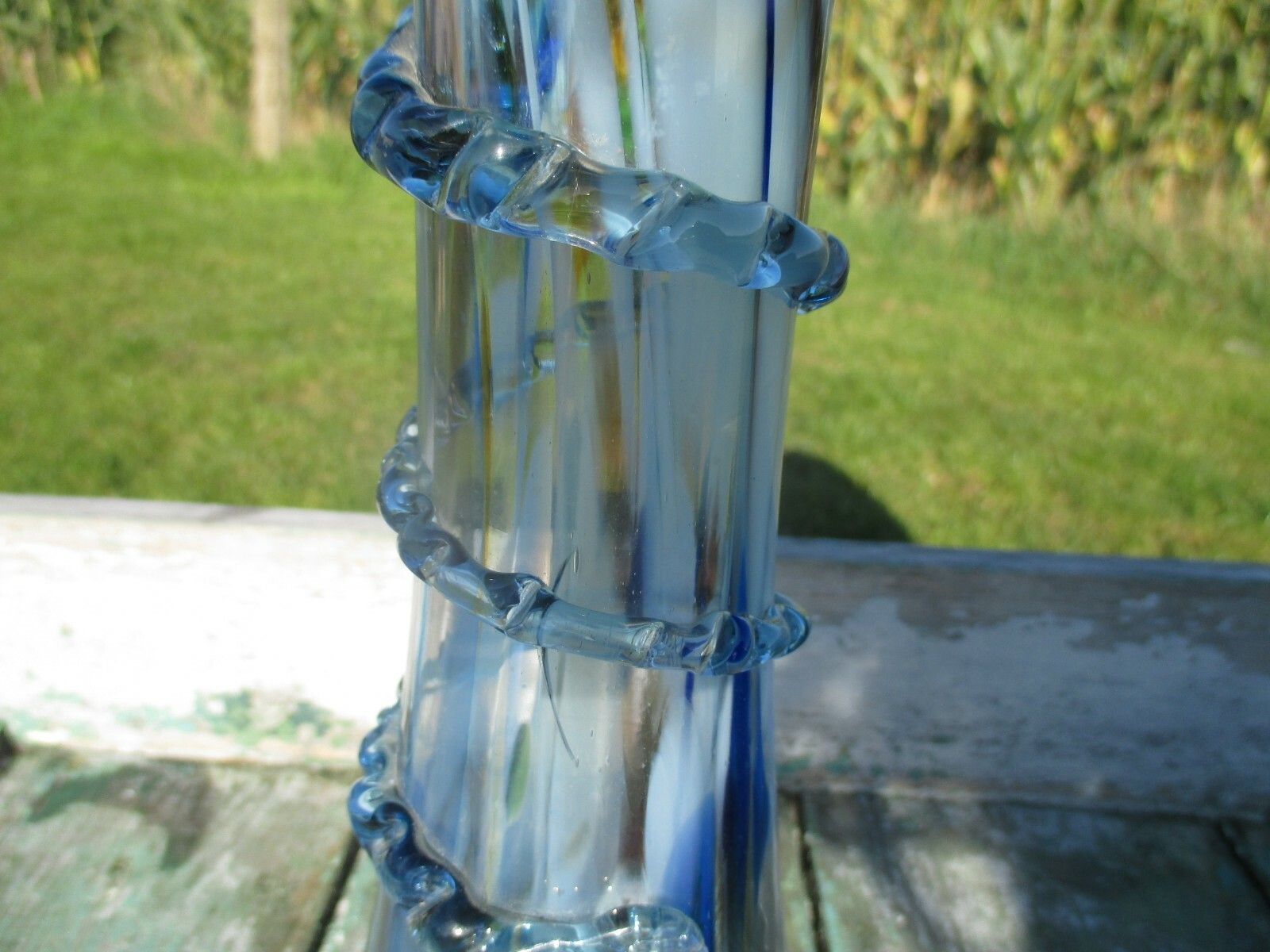 Couple Of  Vases Legras Touches Of Color Design France French Swirled Edge photo 142.0