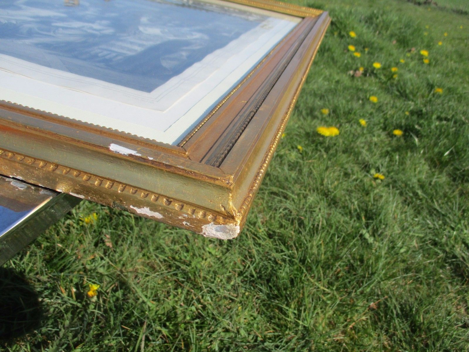 Xxl Ornate Frame Hobnails With Litho J. Paelinck Finding Holy Cross St Helena photo 326.0