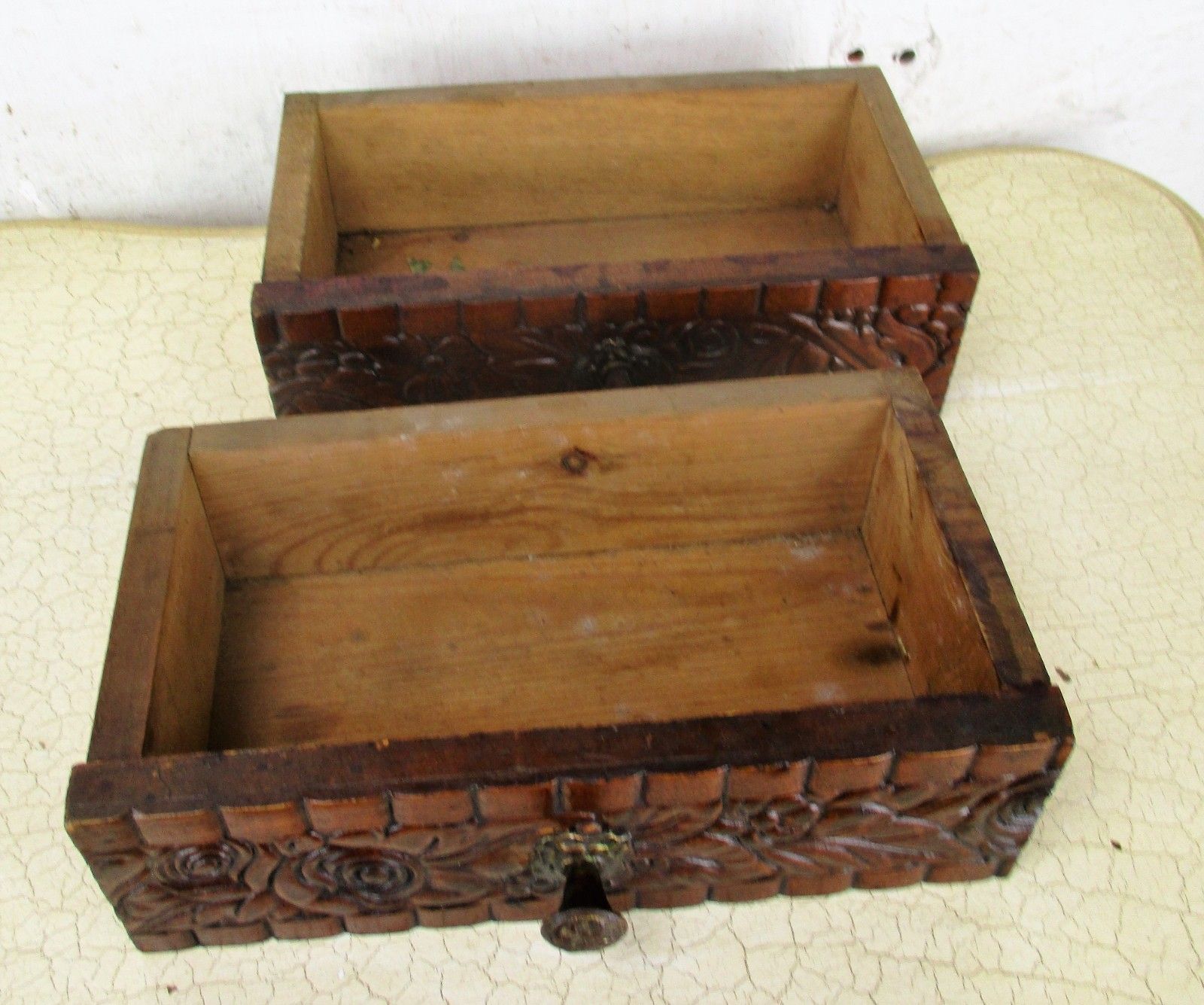 Vintage Ornate Wooden Kitchen Apothecary Kitchen Wall Cabinet  Wood Hobnails photo buy