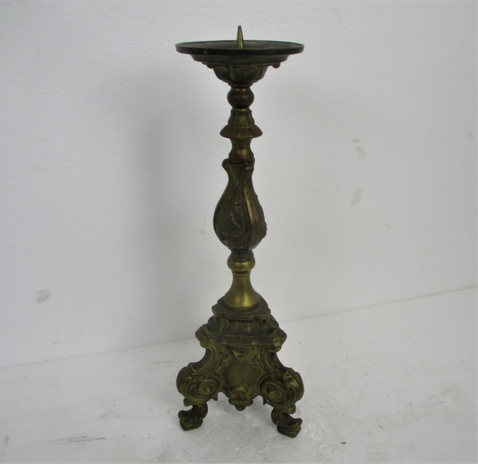 Antique Candle Holder Candle Stick Church  Chapel Altar Monastery Brass Gothic L photo furniture