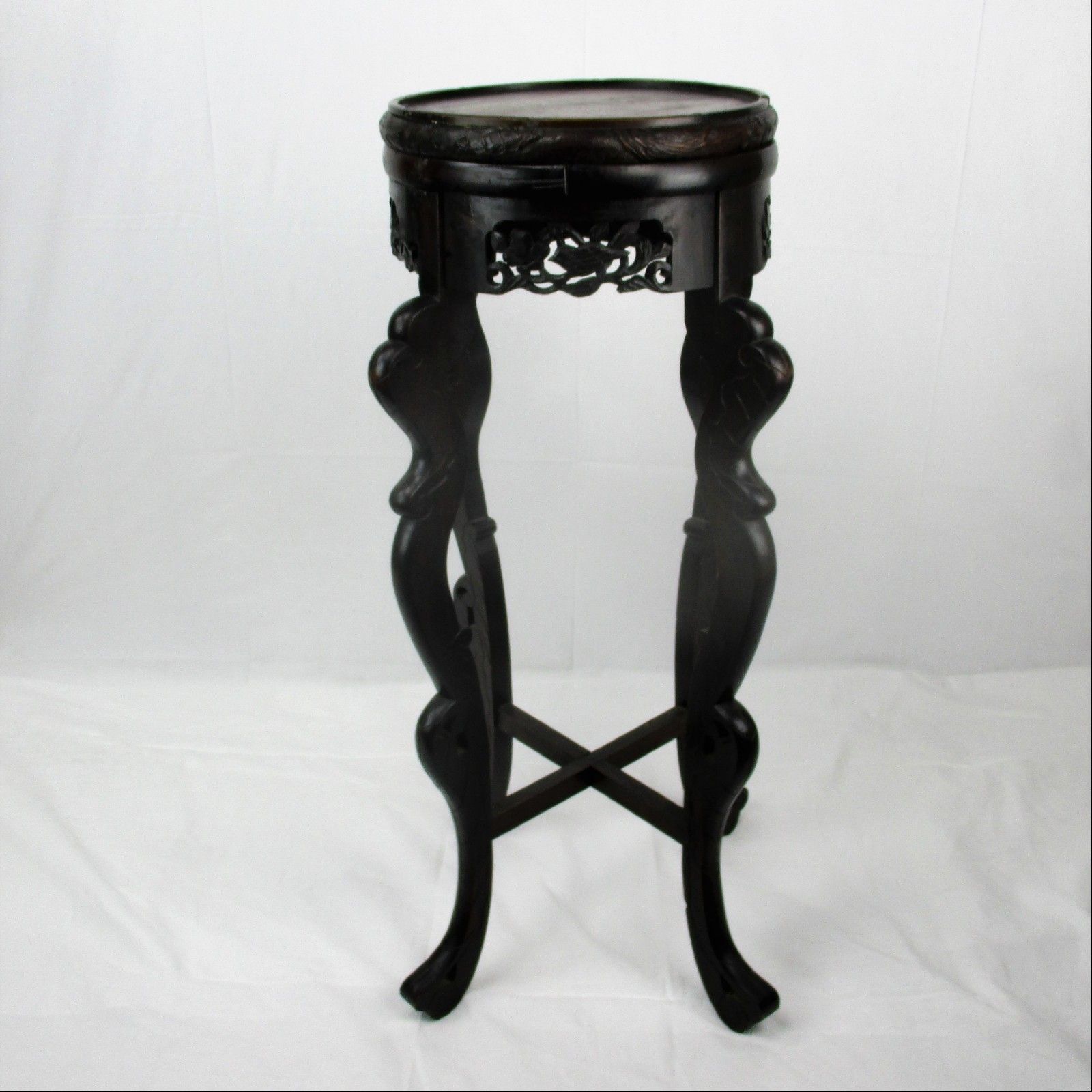 Gorgeous Wooden Ornate  Side Display Table Pedestal Plant Stand 33.07" photo furniture