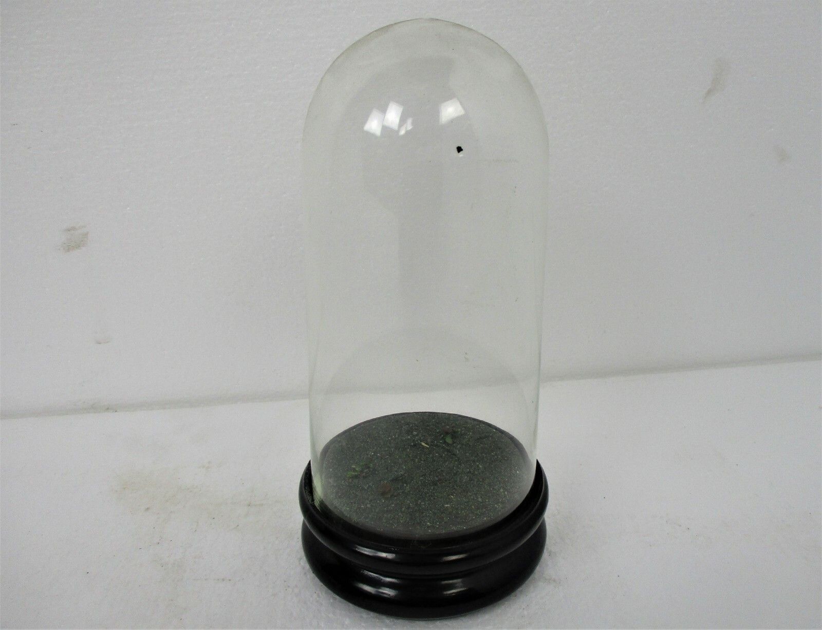 Small Antique Round Hand Blown Glass Dome Globe Steampunk Display Clock 8.66"