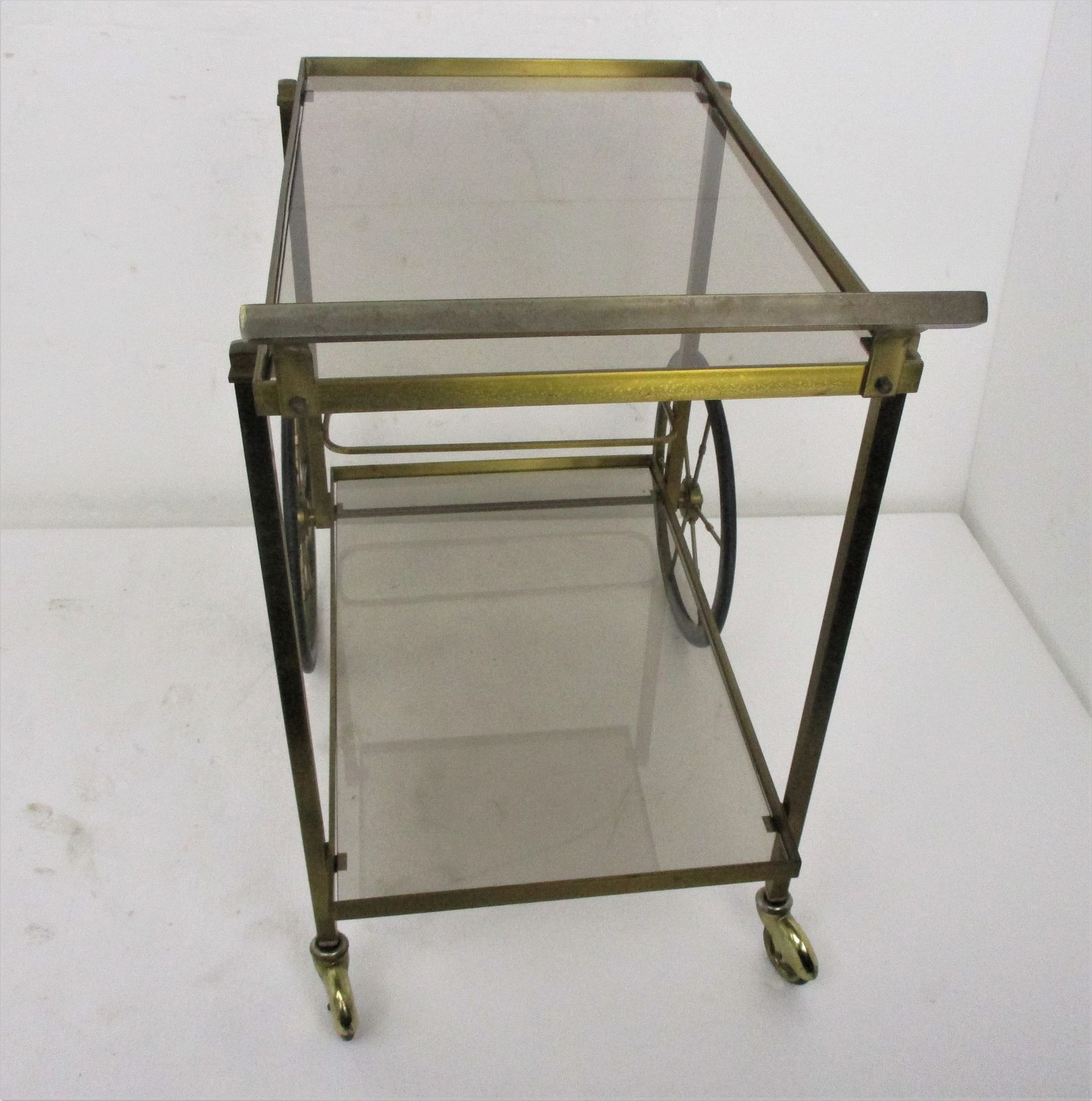 photo furniture Bar Cocktail Tea Cart Trolley Hollywood Regency Kitchen Island Brass Very Stylis