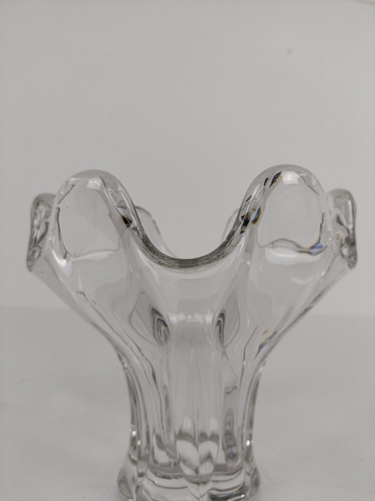 Luxval Val St Lambert Belgium Bowl Dish Centerpiece  Clear Crystal Marked photo buy