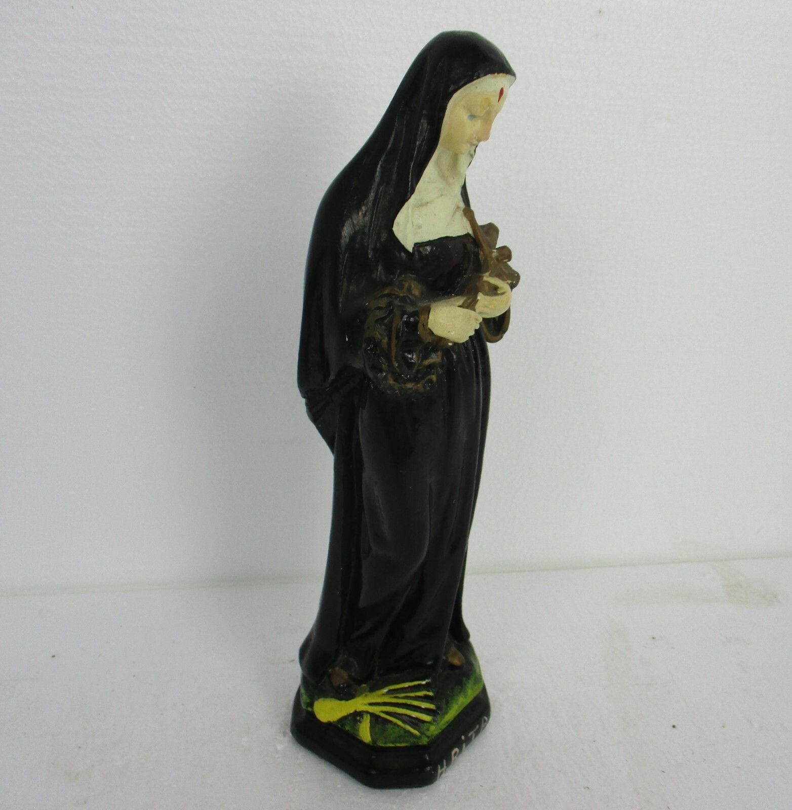 Htf Statue St Rita Of Cascia Plaster Patroness Impossible Causes Collector photo 167.0