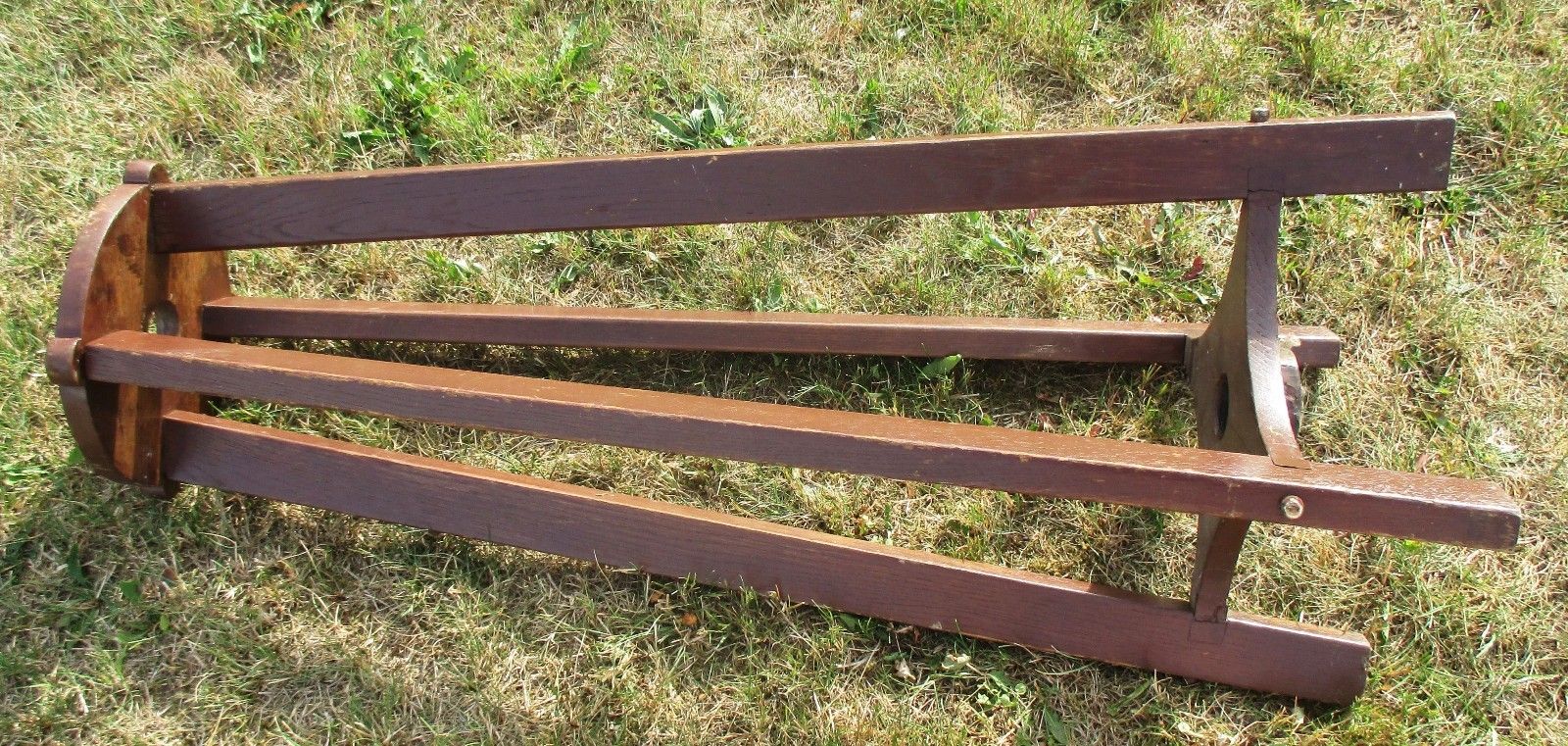 Antique Outdoor Wooden Umbrella Stand Wood Rare Decorative Primitive Rustic Htf photo buy