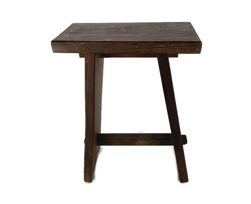 Antique Milking Stool Bench Crutch Pedestal Barn Country Style Wood