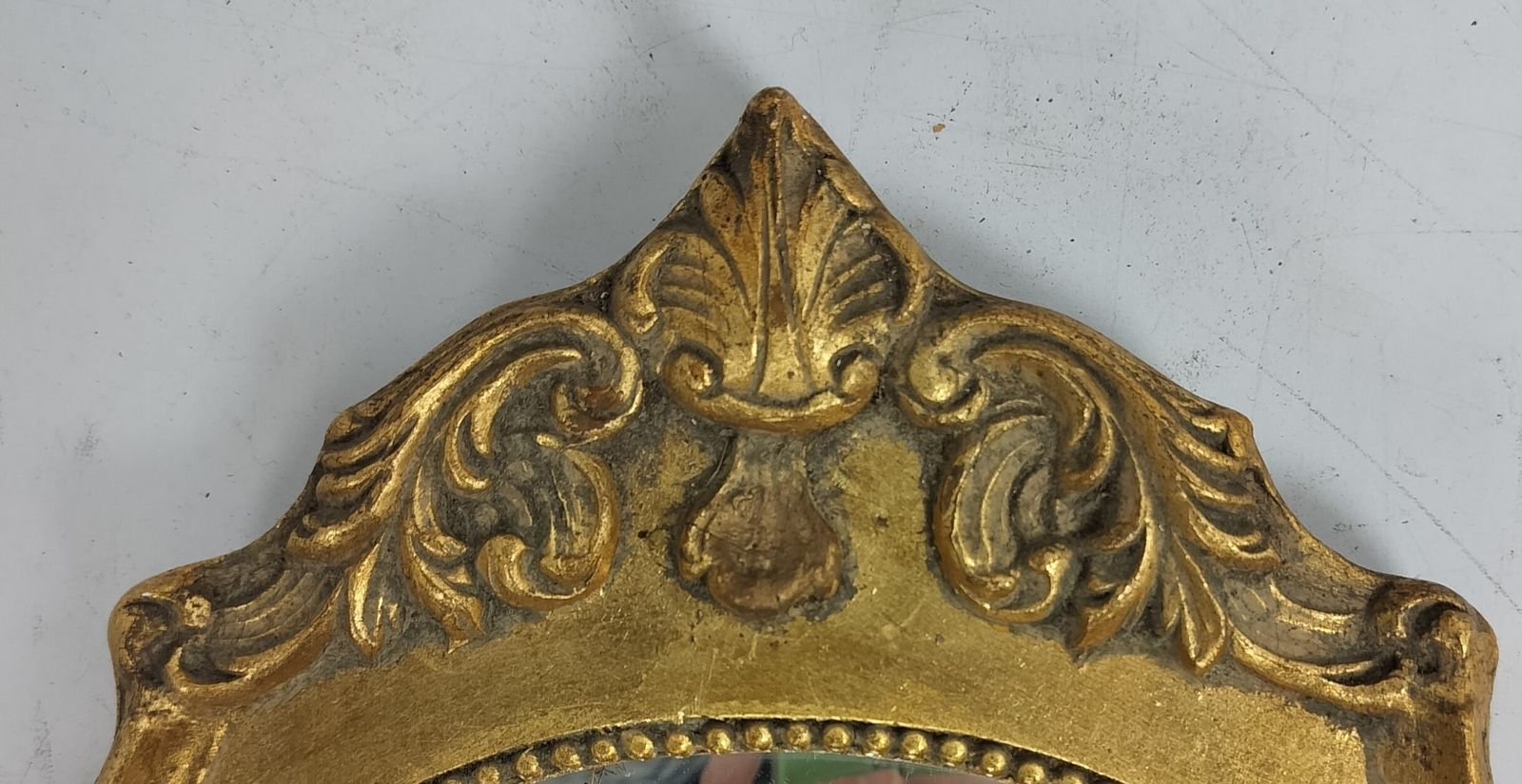 Ornate Wall Mounted Console Mirror Hollywood Regency Gold Gilded Wood Plaster photo 283.0