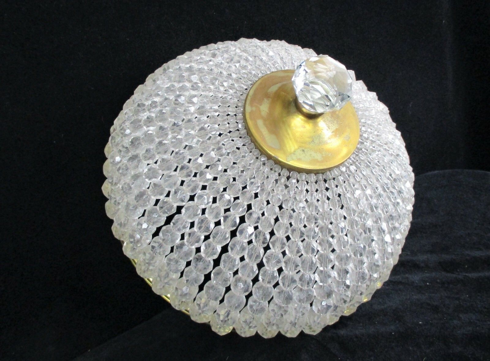 Beaded French Art Glass Flush Mount Shade Plafonière Ceiling Fixture Chandelier photo Lighting