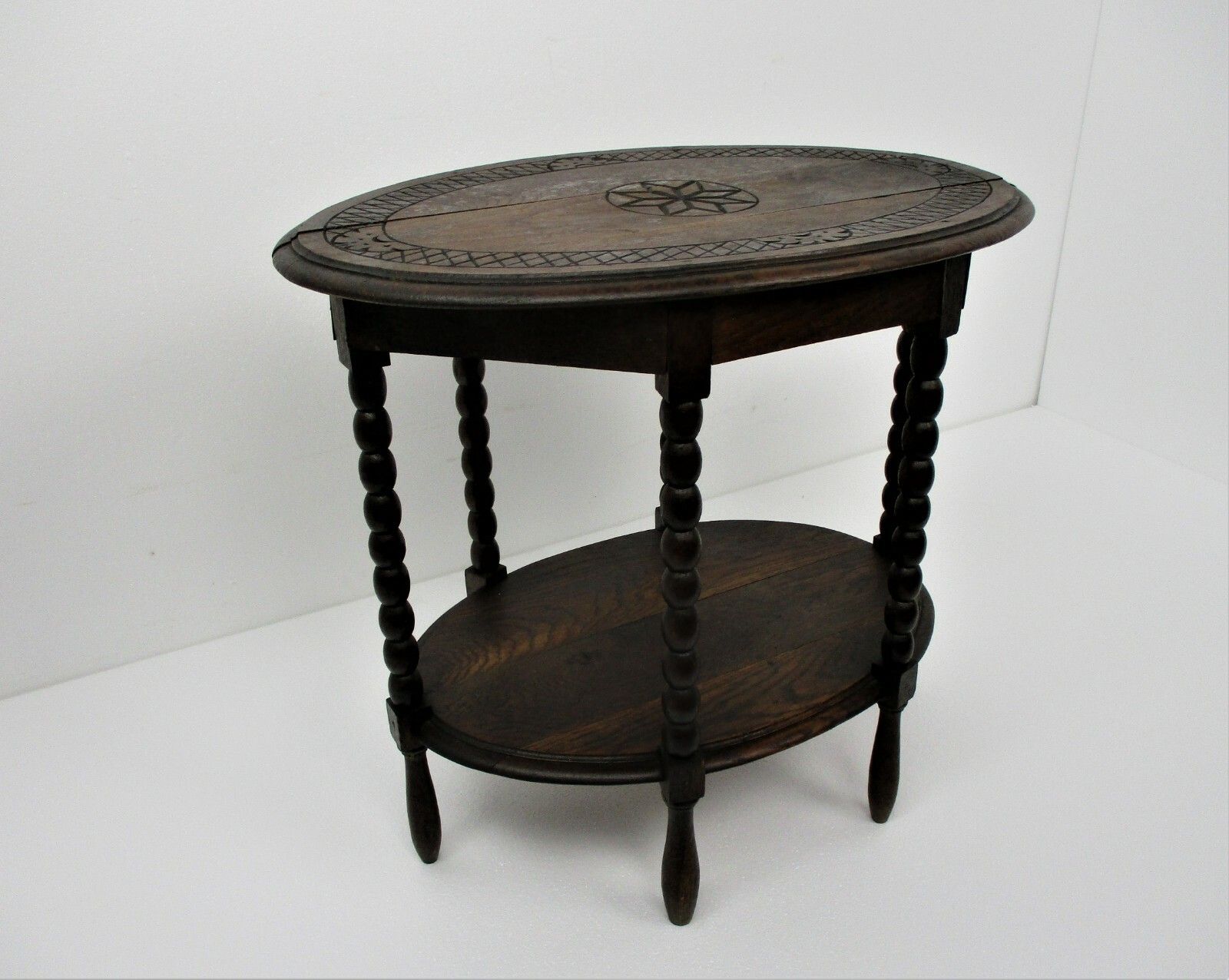 Ornate Hand Carved Wooden Table 6 Legs Bobbin Legs Coffee Side Table Wow photo Furniture