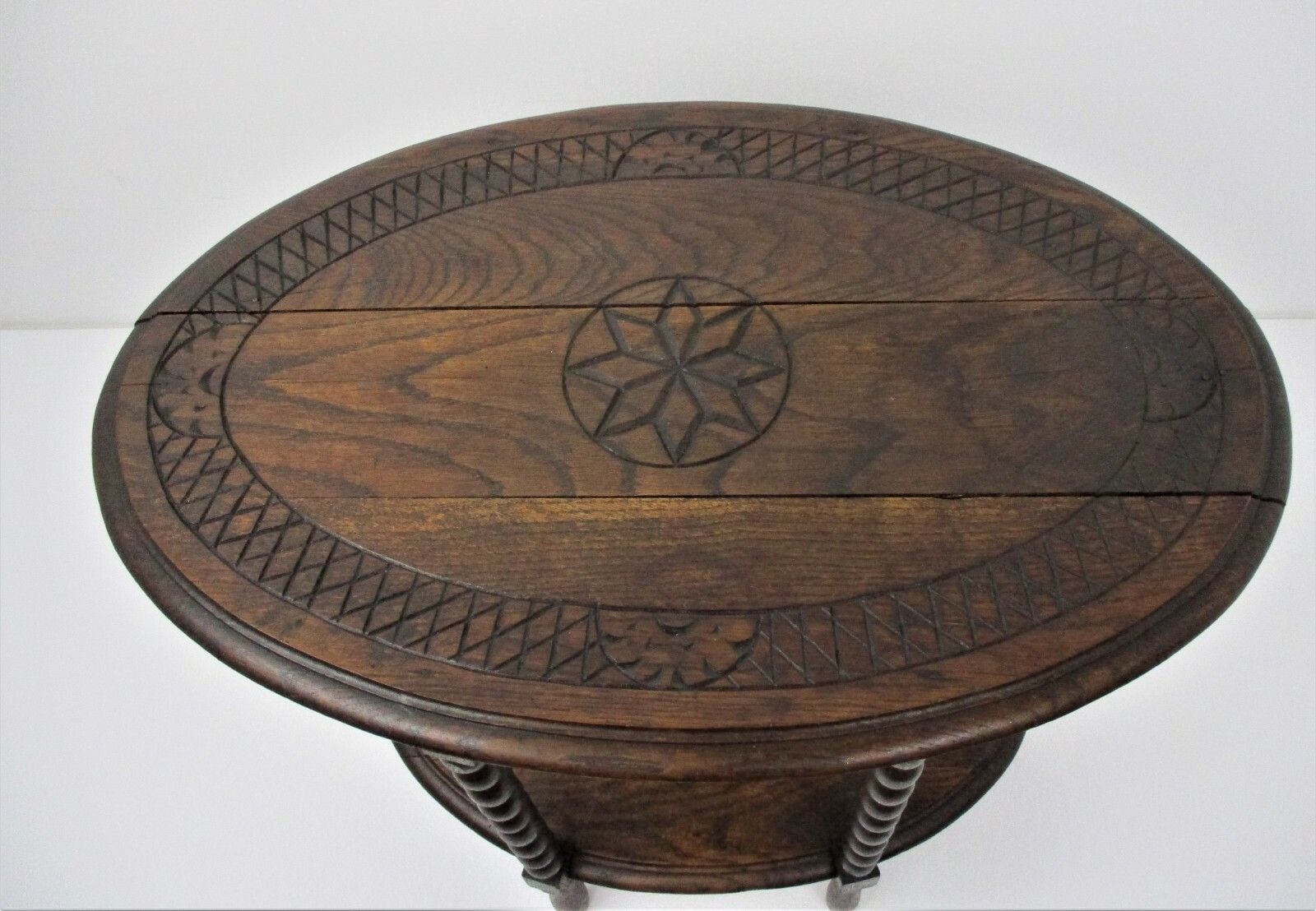 Ornate Hand Carved Wooden Table 6 Legs Bobbin Legs Coffee Side Table Wow photo vinterior