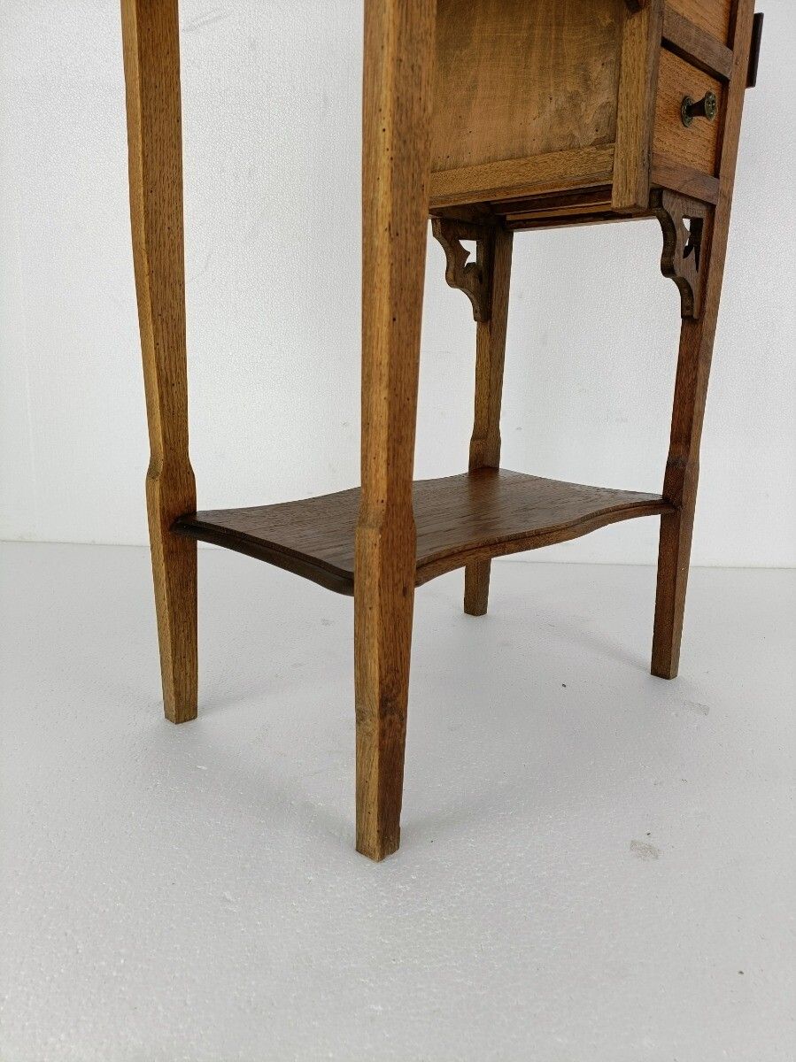 photo for sale Exquisite Desk Table Sewing Quilting Box Wood Antique Two Tier Art Nouveau Gorge