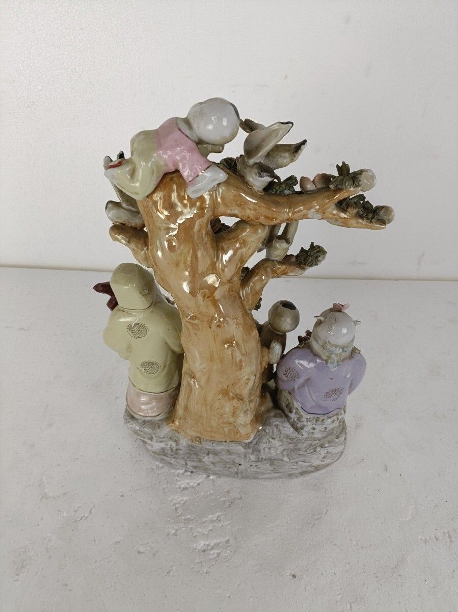 photo for sale Hand Painted Ceramic Chinese Feng Shui Prosperity Fertility Figurine Statue Kids