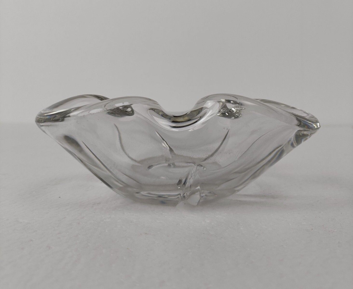 Val St Lambert, Vintage, Clear, Crystal, Etched Marking, Belgium, Ashtray photo buy