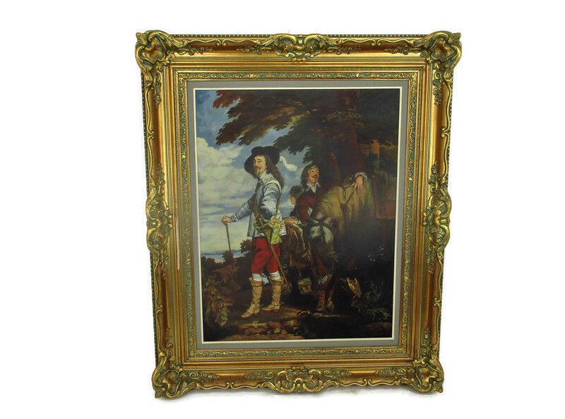 Xl  Oil Painting Ornate Wood Plaster Frame  Musketeers Gorgeous Frame