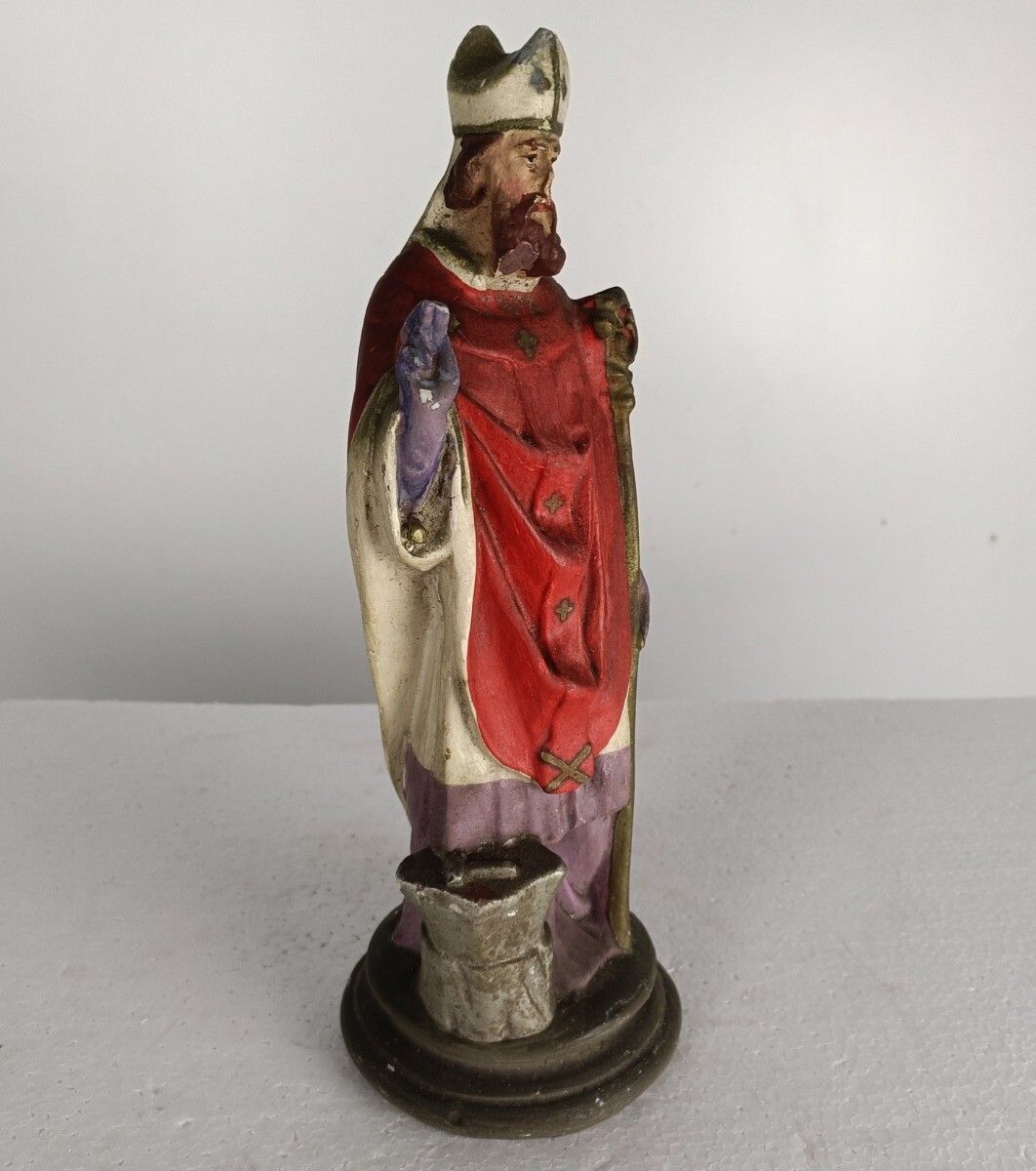 Statue Saint Eligius Elooi Patron Saint Of Blacksmiths Gold And Silverversmiths photo for sale