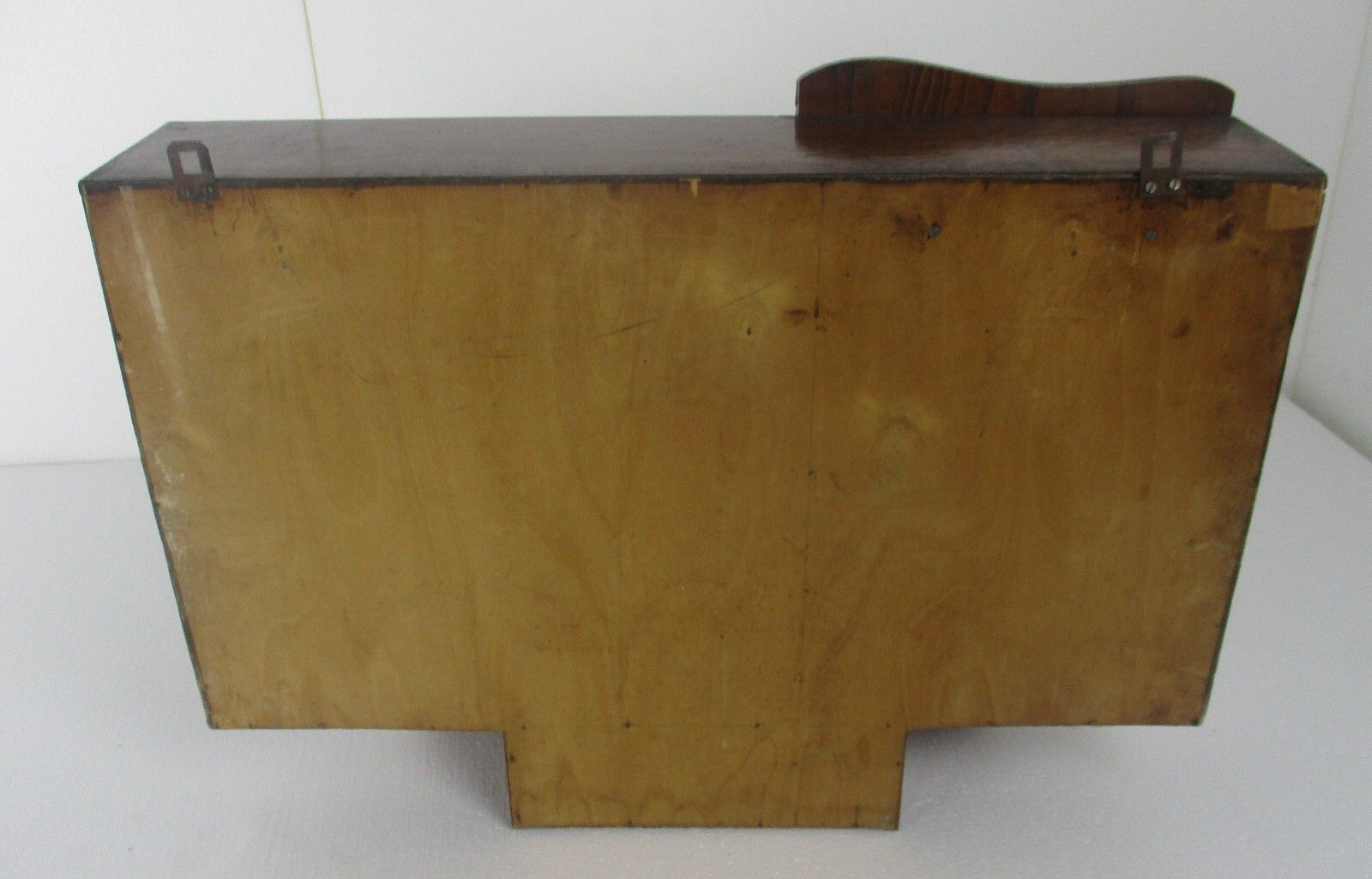 Double Apothecary Bathroom Medicine Kitchen Cabinet Wood Sliding Doors Art Deco photo vintage