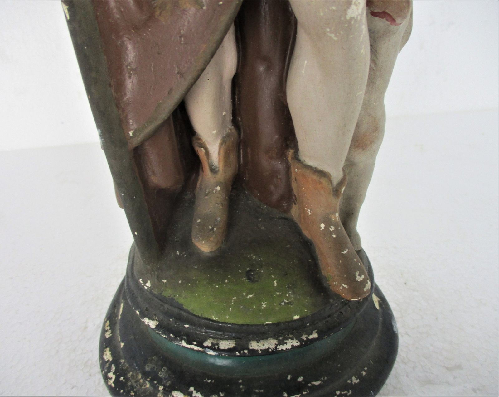 Statue Saint Roch Rocchus Rocco Plaster Patron Of Dogs Bachelors Htf 18.3" photo 142.0