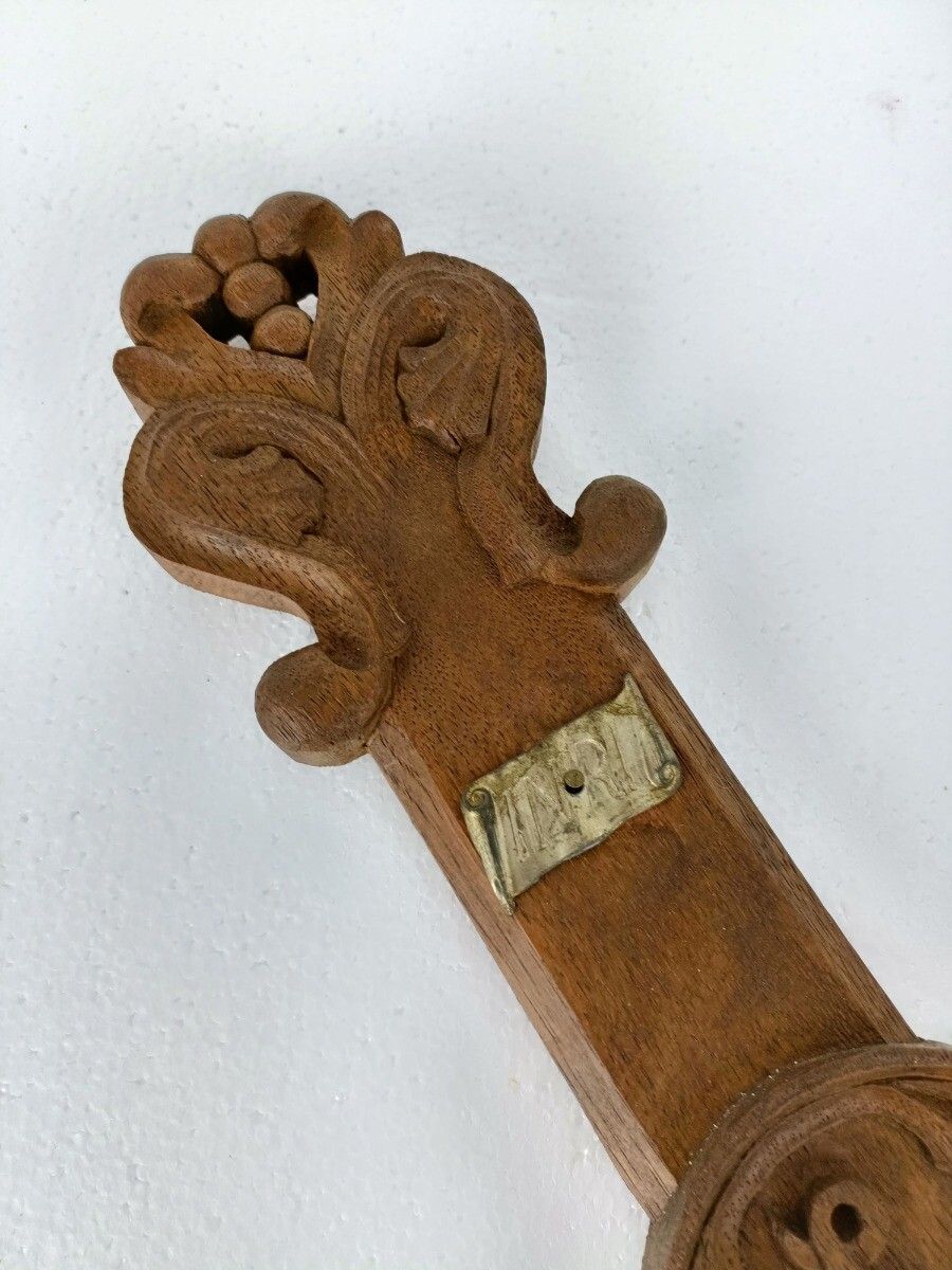 photo for sale Xl Hand Carved Wood  Hanging Ornate Crucifix Jesus Christ  Spelter Corpus Christ