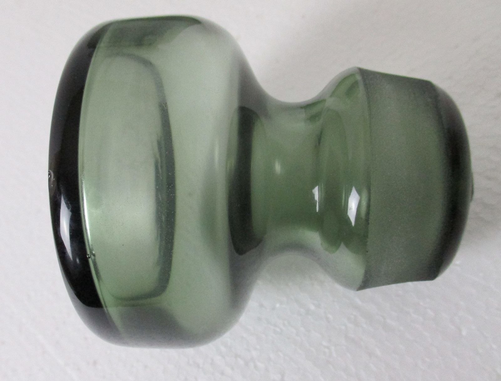 Art Glass Scandinavian Container  Lid Jar Etched Glass Apothecary Bottle  Mode photo 121.0