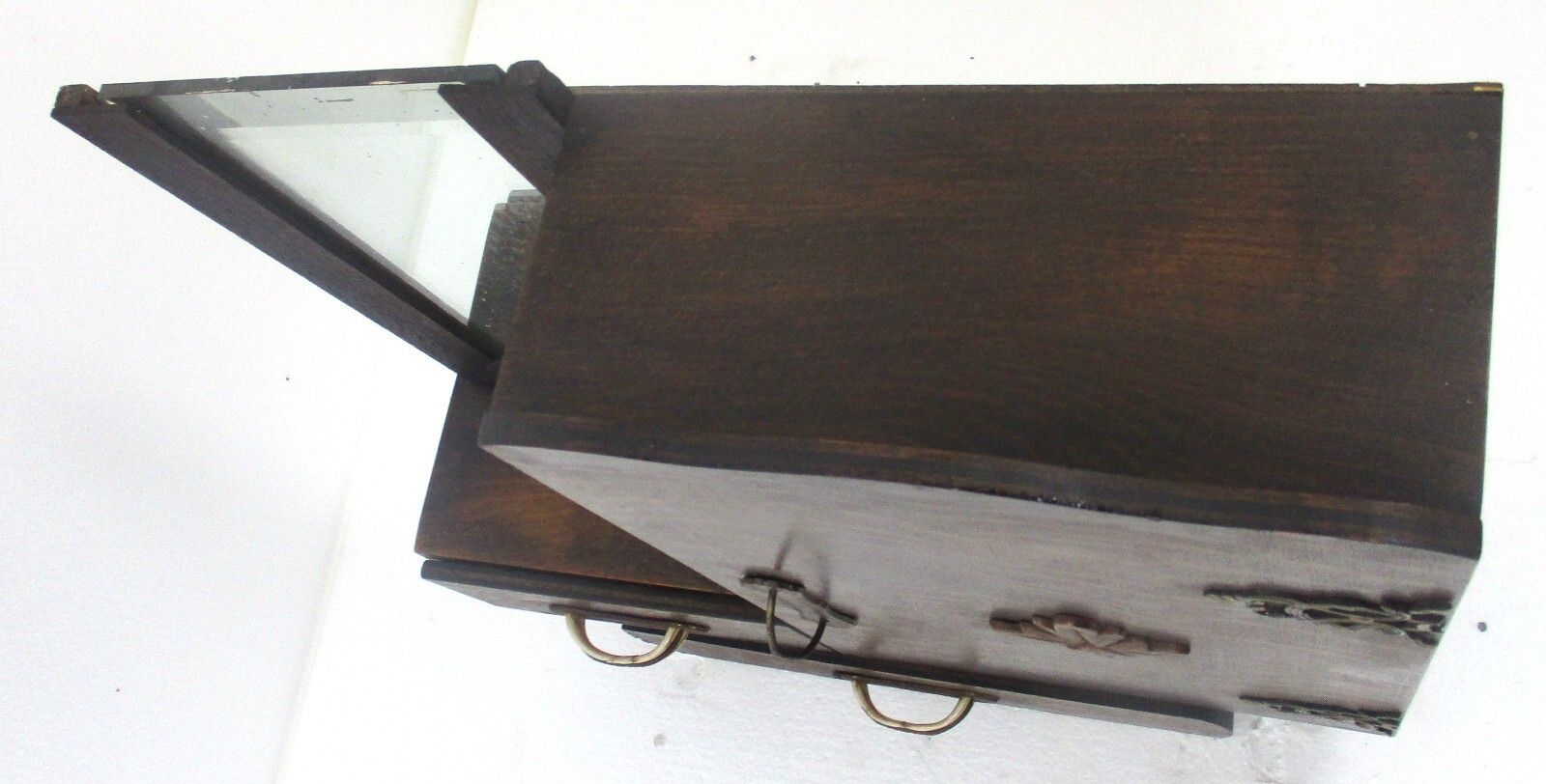 Art Deco Kitchen Apothecary Medicine Wall Bathroom Cabinet Wood Mirror  1920s photo for sale