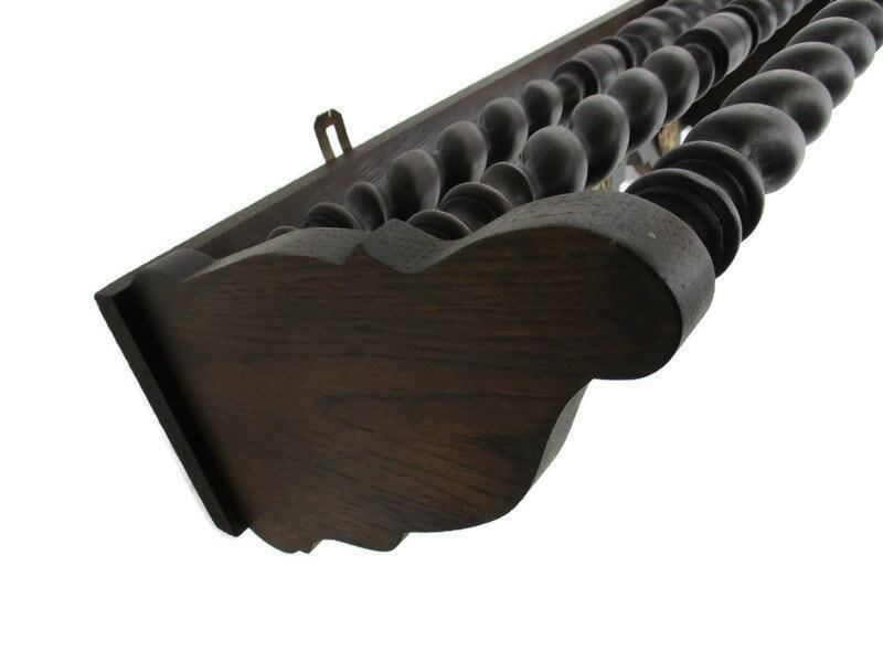 Hand Carved Wood Barley Twist  Coat Hat Rack Antique Gorgeous Extremely Rare B