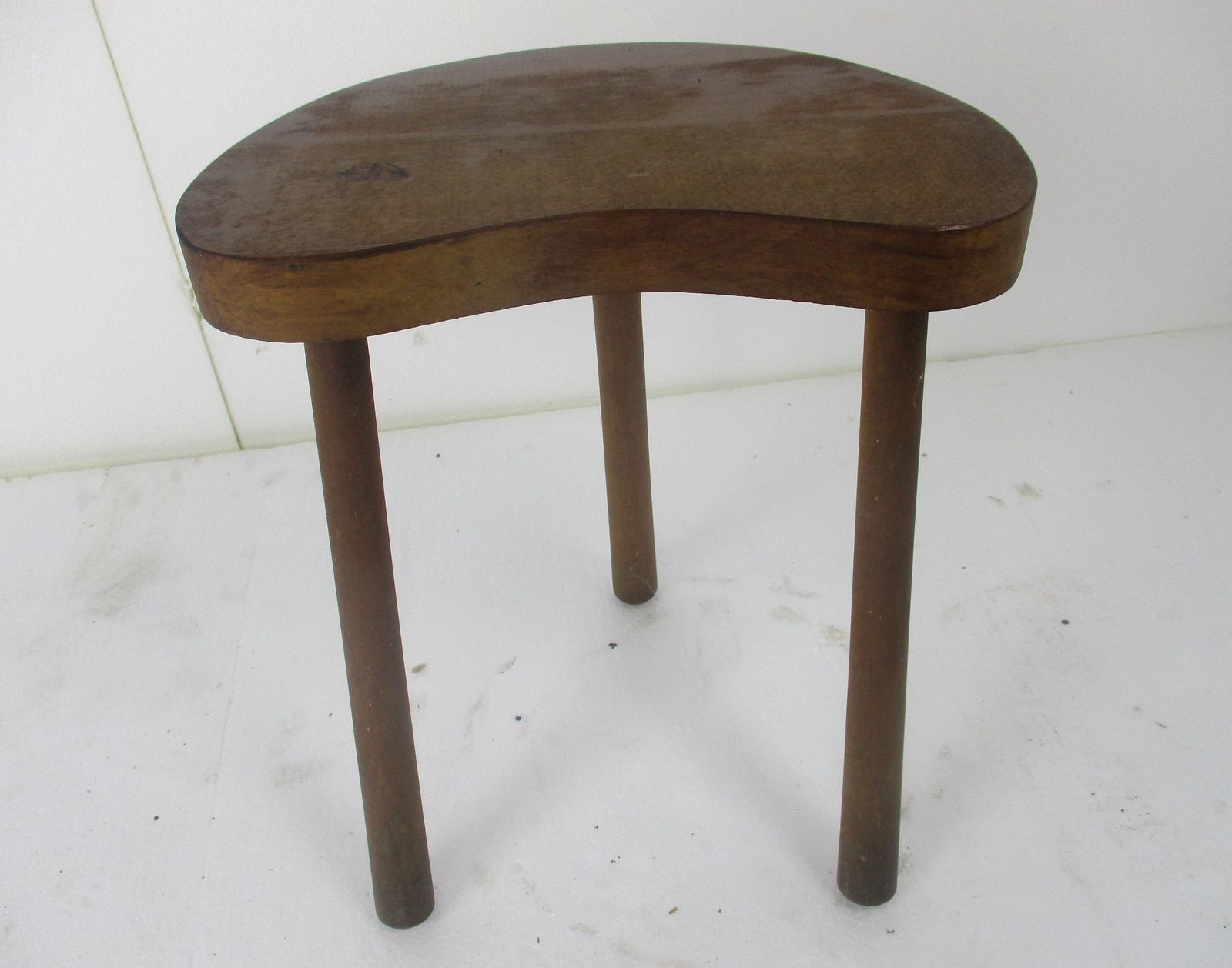 Vintage Hand Carved Wood  Milking Stool Pedestal Table Plant Flower Bonsai Stand photo furniture