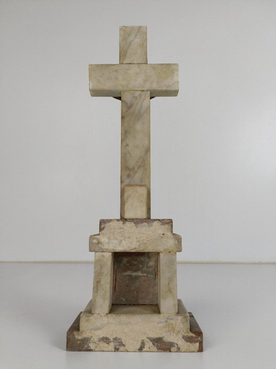 Antique Ornate Marble Onyx Jesus Christ Cross Cross Table Standing Crucifix  Chr photo buy