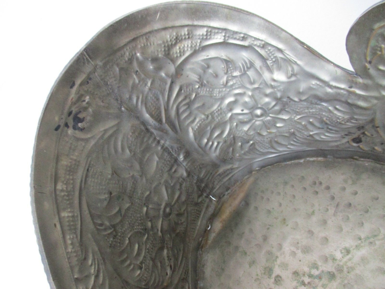 Faux Brass Spelter Planter Jardinière Ornate Embossed Centerpiece Legged Flowers photo Home Decor