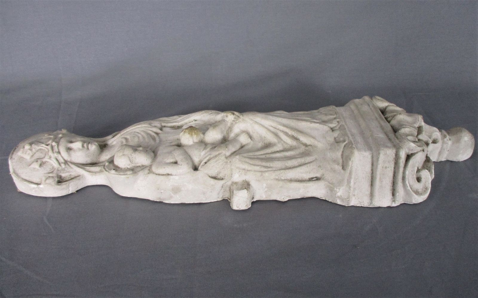 Antique Wall Hanging Plaster Virgin Mary Infant Child Jesus Gorgeous Madonna photo Art