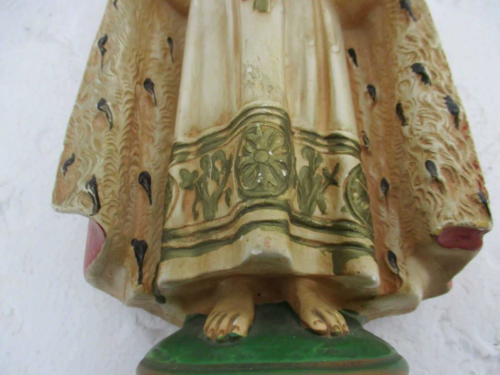 photo furniture Statue Infant Of Prague Infant Jesus Santo Nino Plaster Collector 30s 14.37"